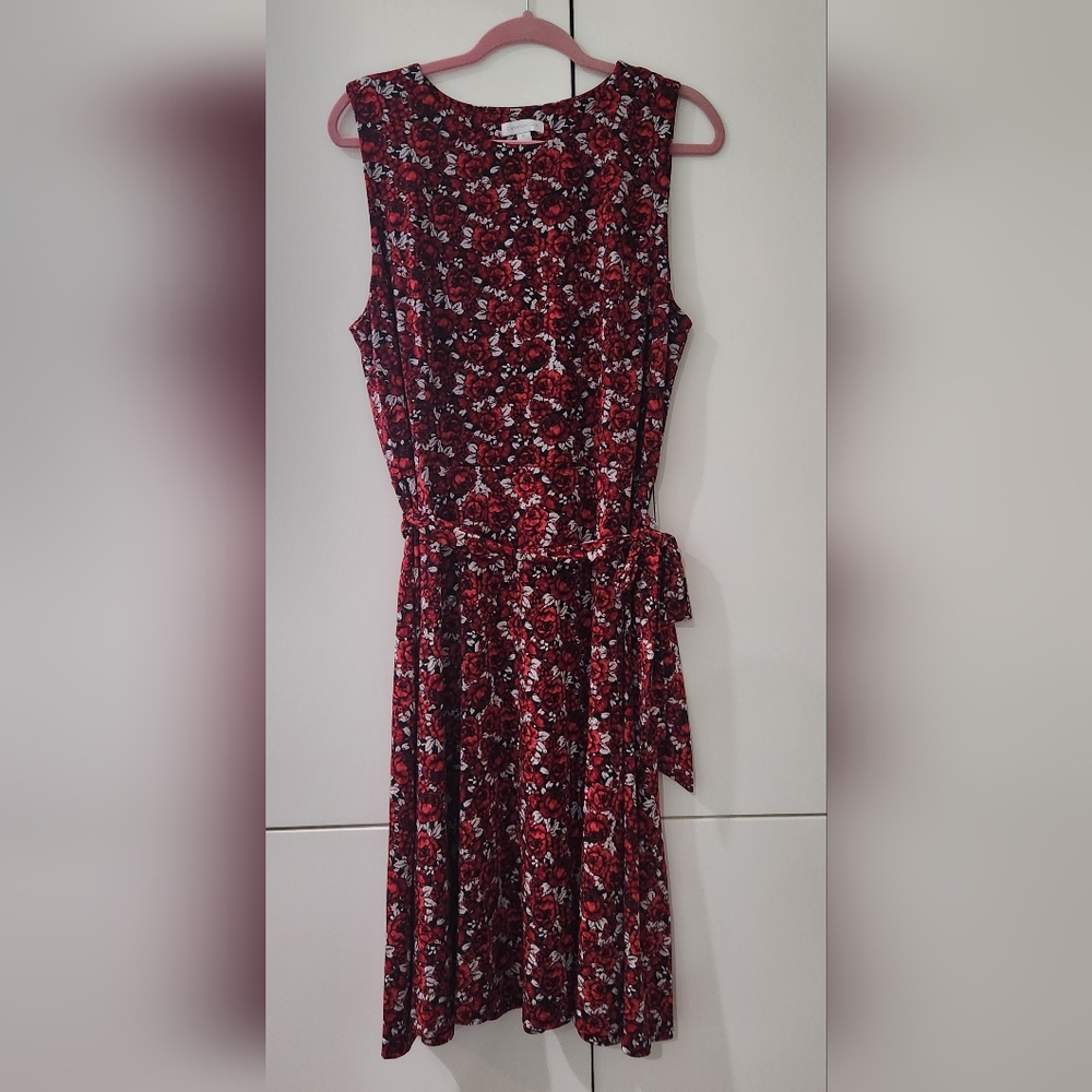 Floral Red Dress
